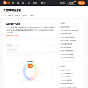 【资源管理岗是做什么的_资源管理岗就业前景】-猎聘