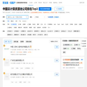 中国云计算资源池公司排名（排行榜） - 职友集